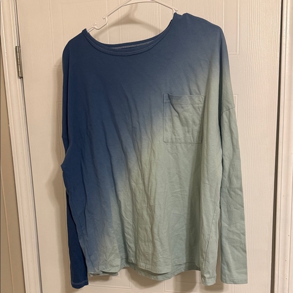 Time and Tru Blue Long Sleeve Shirt - Picture 1 of 6